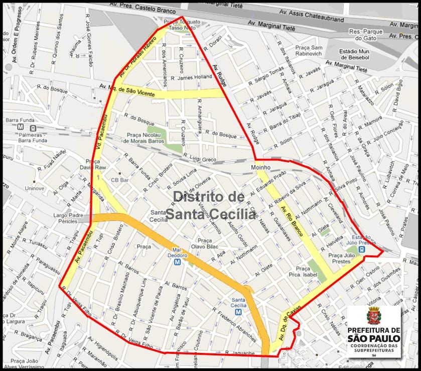 bản đồ của santa cecilia Sao Paulo