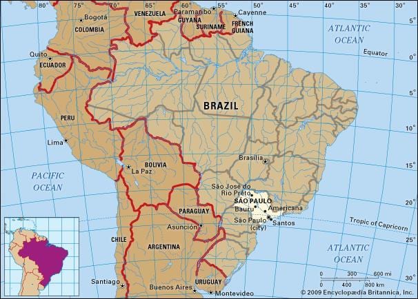 São Paulo địa lý bản đồ