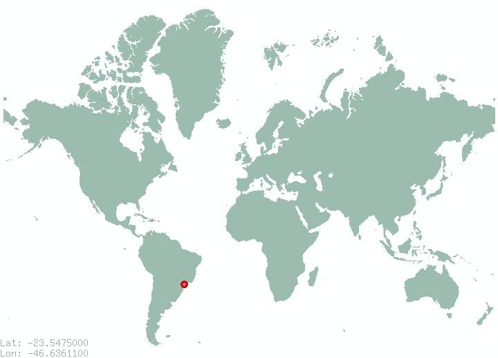 Sao Paulo, brazil bản đồ thế giới