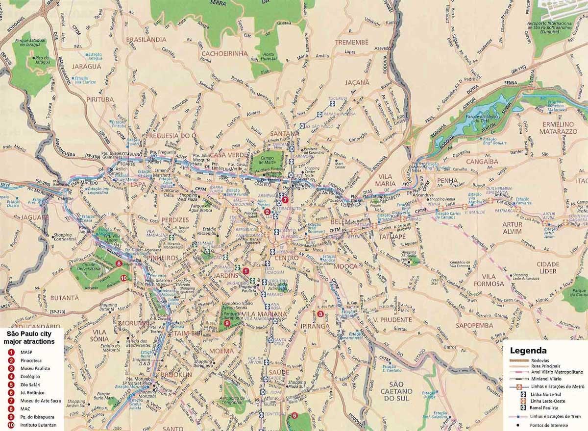 São Paulo vườn bản đồ