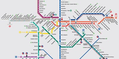 Tàu điện ngầm bản đồ Sao Paulo
