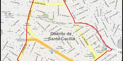Bản đồ của santa cecilia Sao Paulo
