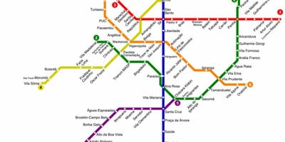 Sao Paulo tàu điện ngầm bản đồ pdf