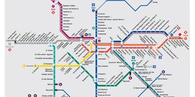 São Paulo vận chuyển bản đồ